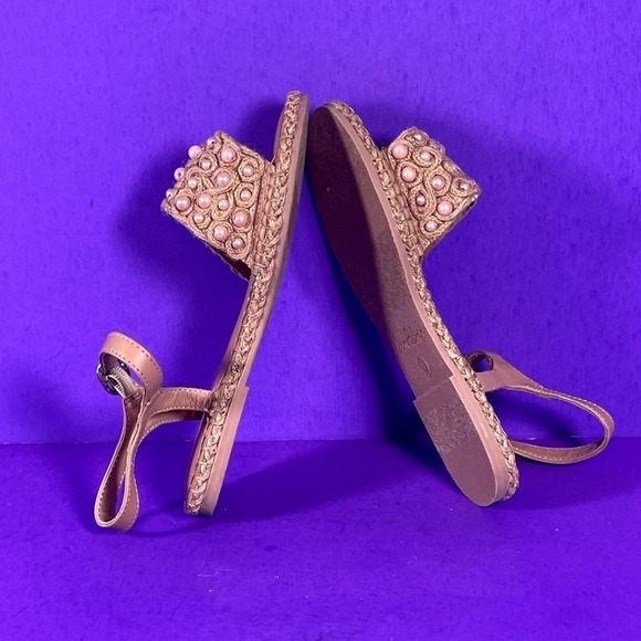 Sam Edelman Girls Rose Linen HOLLY Sandals Shoe Size 3‎ -NEW - Picture 6 of 8